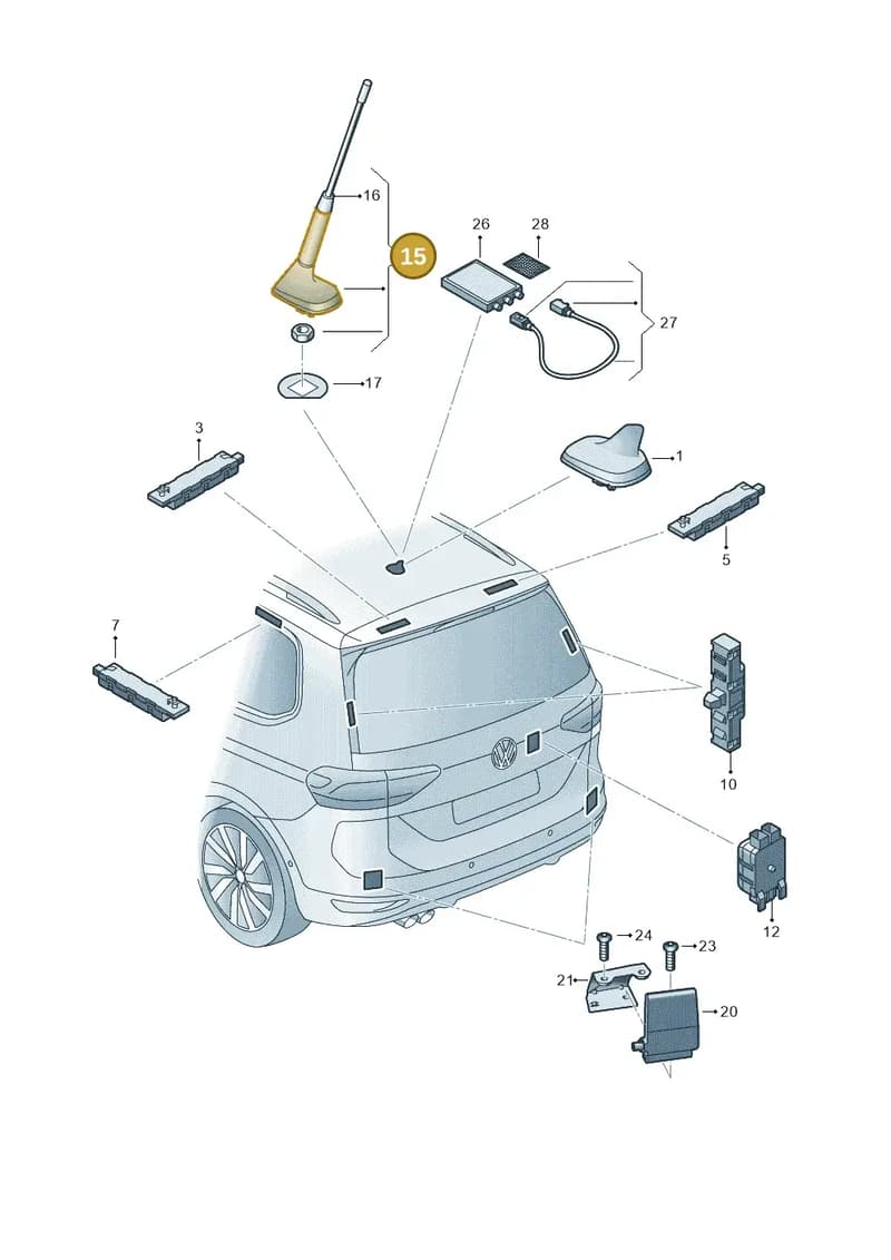 JKV051163B — Volkswagen Touran (2015-2025) diagram 869035022, position 15