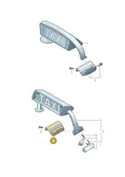 JKV860149A Volkswagen Mounting for Taxi Sign