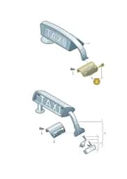 JKV860150C Volkswagen Mounting for Taxi Sign