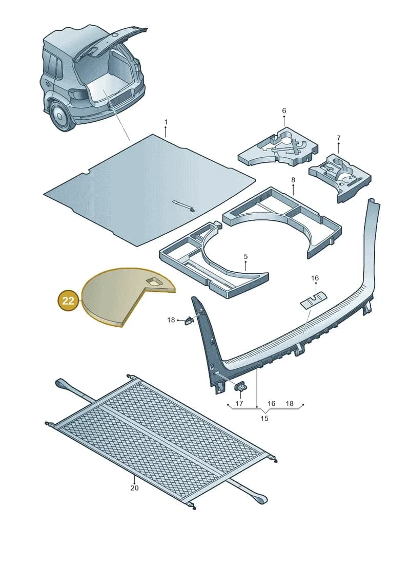 JNV012072A — Volkswagen Golf (2011-2013) diagram 420863800, position 22