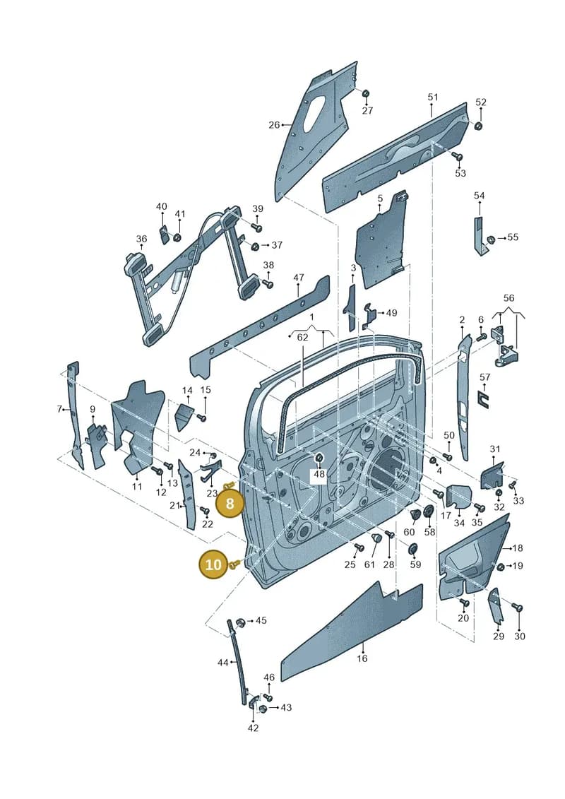 JNV411108 — Audi Q5 (2016-2025) diagram 896831000, position 8+10