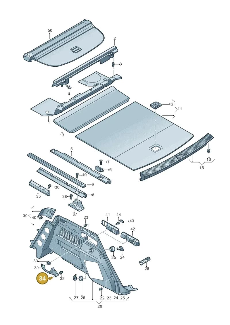 JNV411113 — Audi Q5 (2016-2025) diagram 896863800, position 34