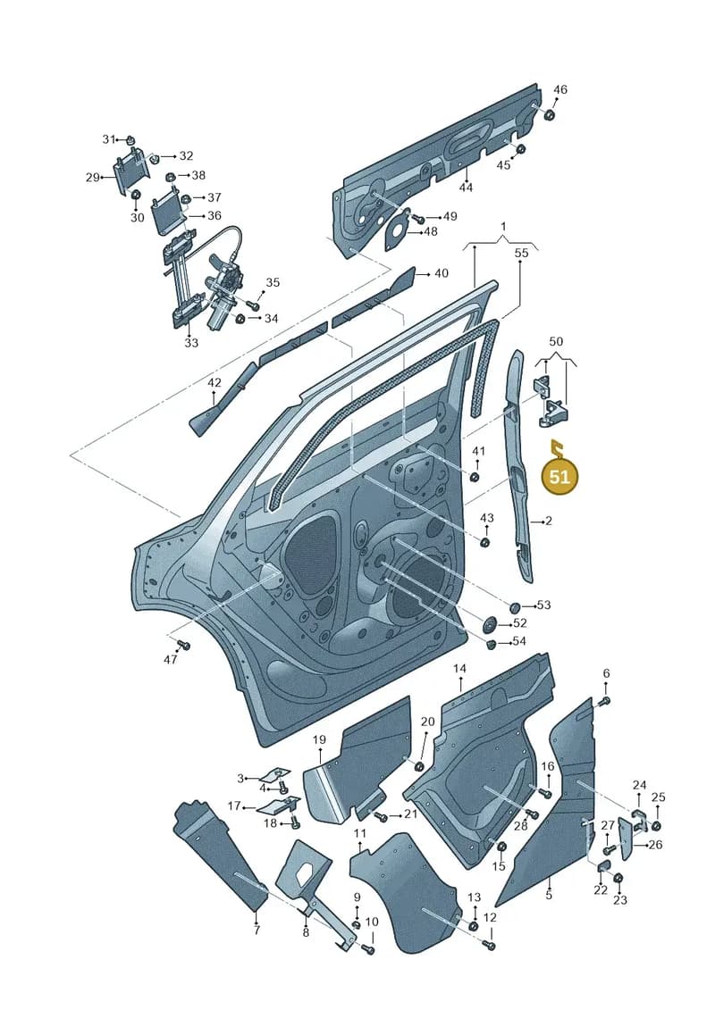 JNV831331 — Audi Q5 (2016-2025) diagram 896833000, position 51