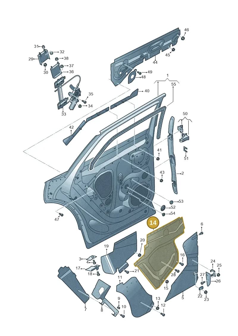 JNV833111 — Audi Q5 (2016-2025) diagram 896833000, position 14