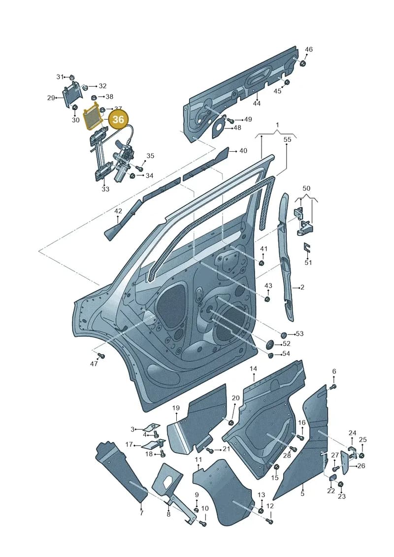 JNV833165 — Audi Q5 (2016-2025) diagram 896833000, position 36