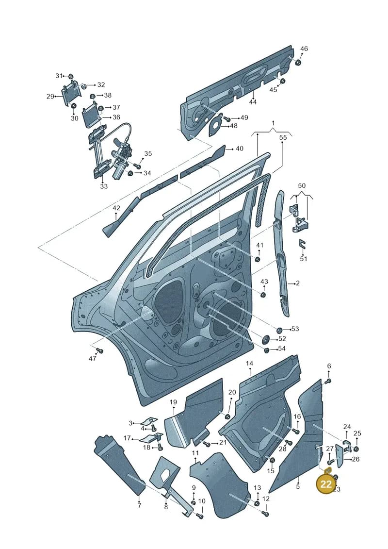 JNV833331 — Audi Q5 (2016-2025) diagram 896833000, position 22