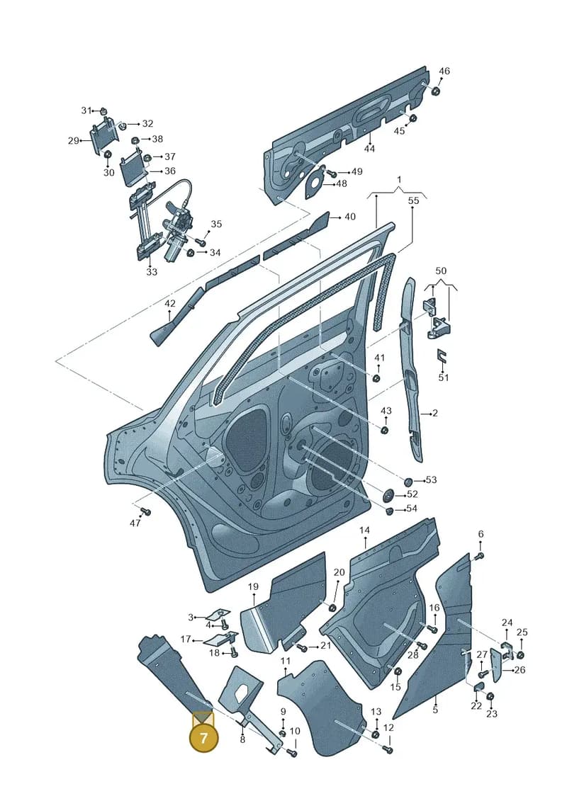 JNV833414 — Audi Q5 (2016-2025) diagram 896833000, position 7