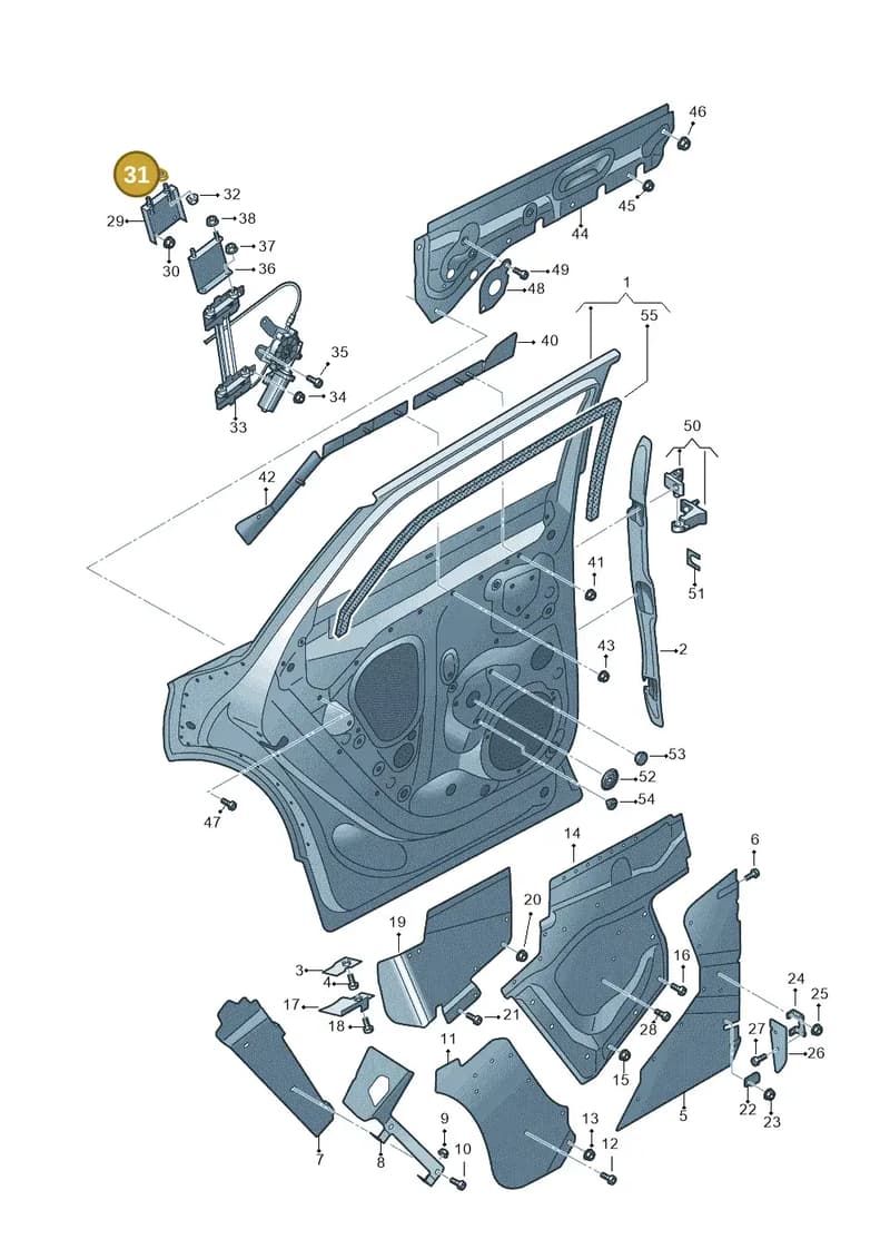 JNV833419A — Audi Q5 (2016-2025) diagram 896833000, position 31