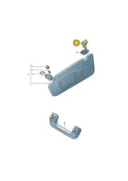 JNV8575624PK Volkswagen Retainer for Sun Visor (Soul Black 4PK)