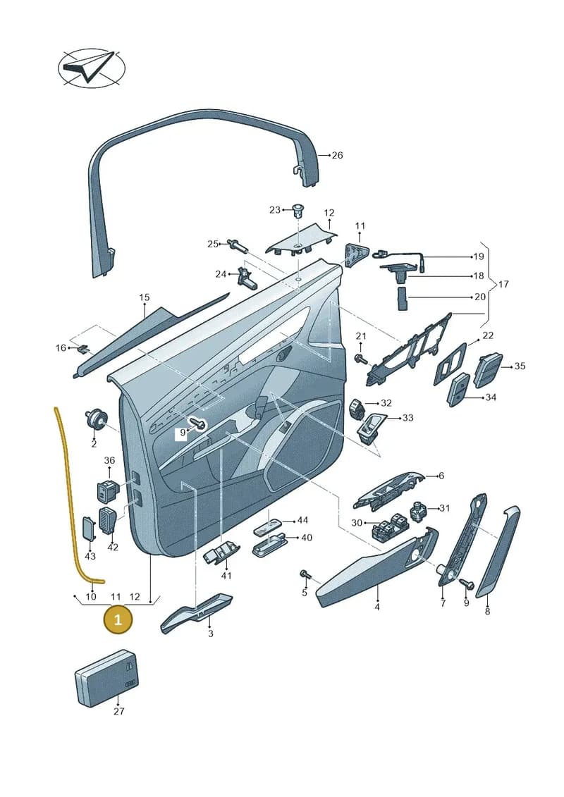 JNV867103CWFA — Audi Q5 (2016-2025) diagram 896867000, position 1
