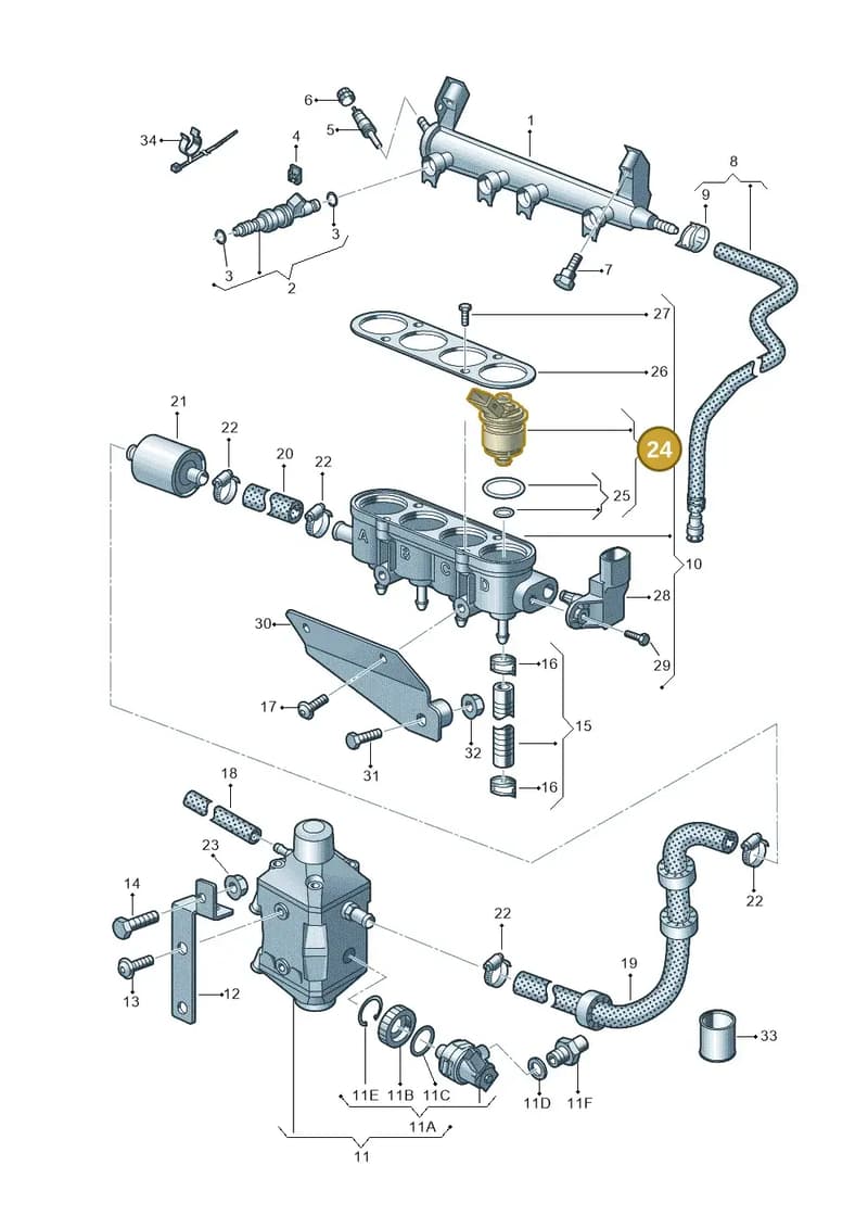JNV906031 — SEAT Altea XL Reference (2010-2013) diagram 649133420, position 24