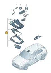 JNV947136C6PS Volkswagen Interior and Reading Light (Soul Black 6PS)