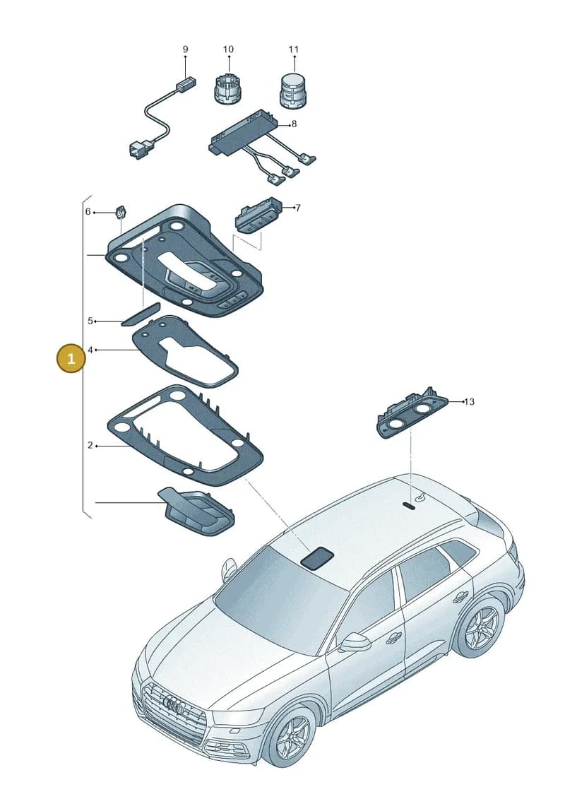 JNV947136EBC5 — Audi Q5 (2016-2025) diagram 896947000, position 1