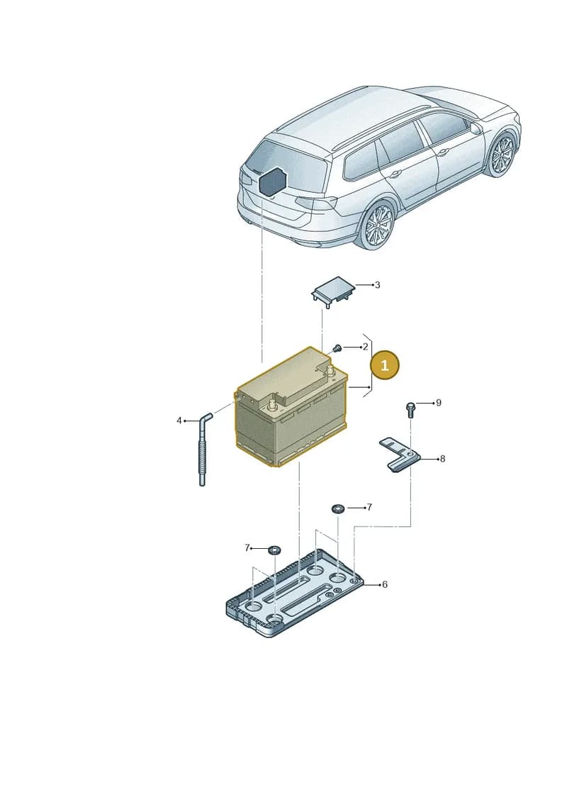 JZW915089C — Volkswagen Passat Saloon (2014-2024) diagram 793915100, position 1