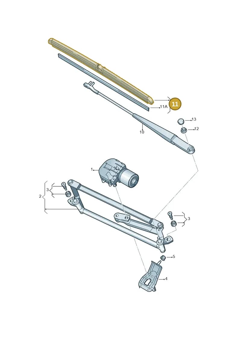 JZW998002L — Volkswagen Caddy panel van (2008-2010) diagram 443955000, position 11