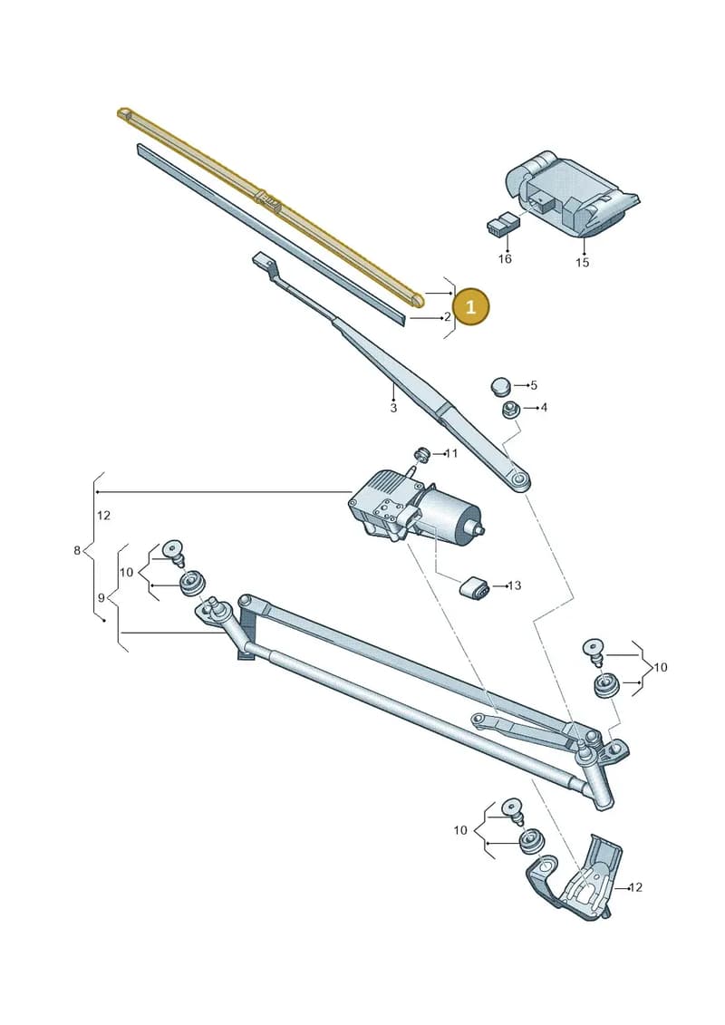 JZW998002L — Volkswagen Touran 2.0 (2010-2015) diagram 634955000, position 1