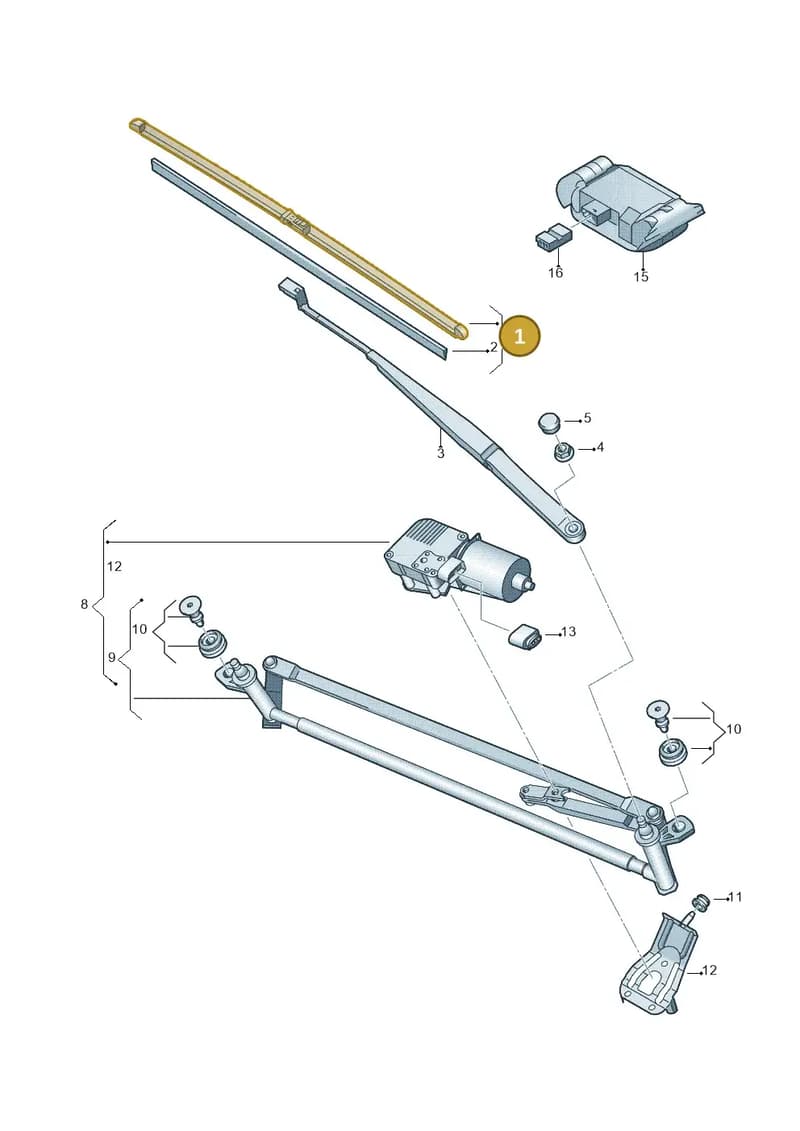 JZW998002L — Volkswagen Caddy Maxi Kombi (2010-2015) diagram 672955000, position 1