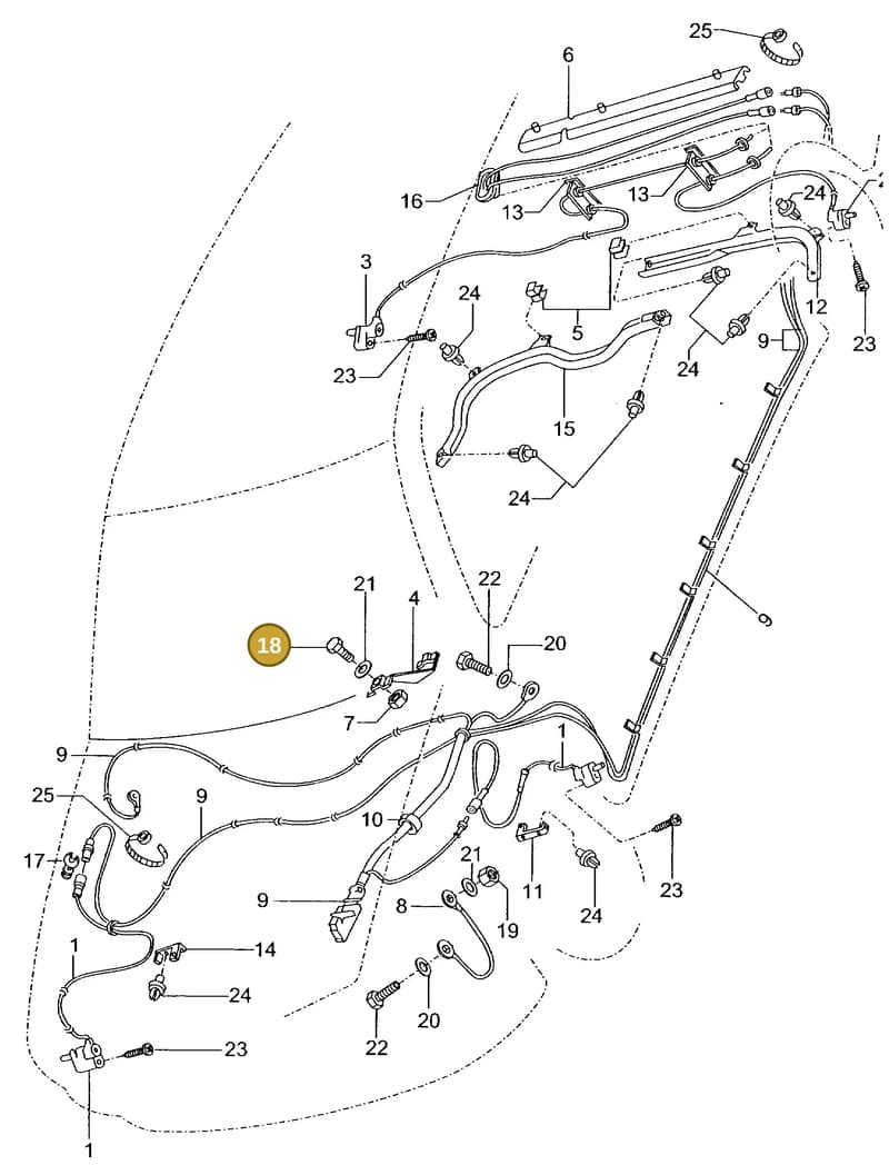 N0102071 — Volkswagen NOVA PARATI (1995-2002) diagram 303927000, position 18