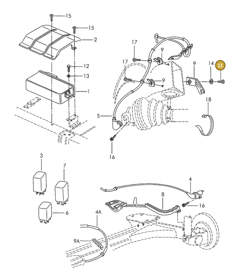 N0102071 — Volkswagen 325 platform diagram 311907100, position 11