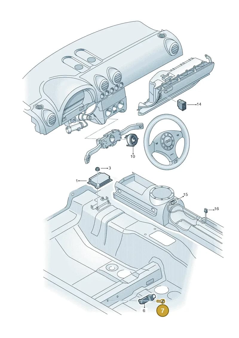 N0102217 — Audi RS4 Cabrio qu.    08> (2007-) diagram 229959300, position 7