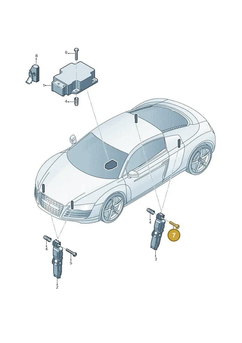 N0102217 — Audi R8 qu. 5.2 (2012-2015) diagram 618959300, position 7