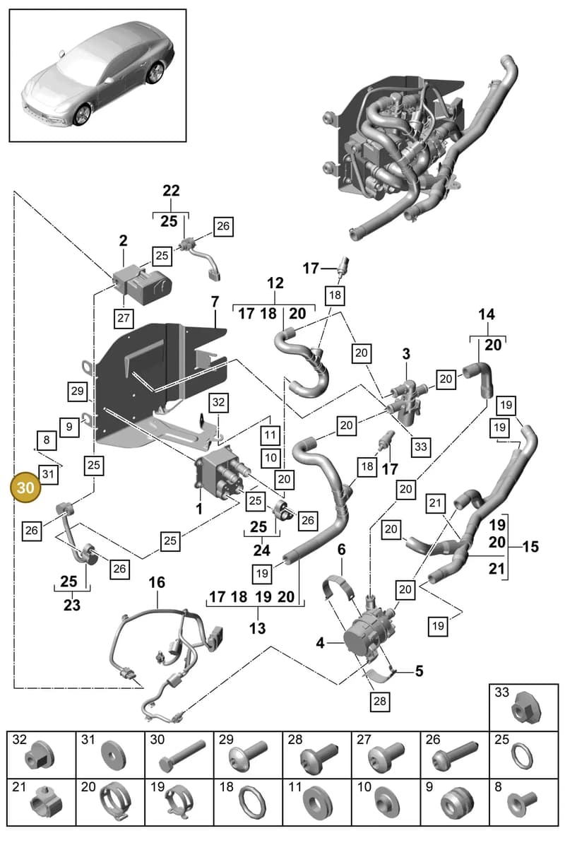 N0102217 — Porsche Panamera (2016-2020) diagram p49815030, position 30