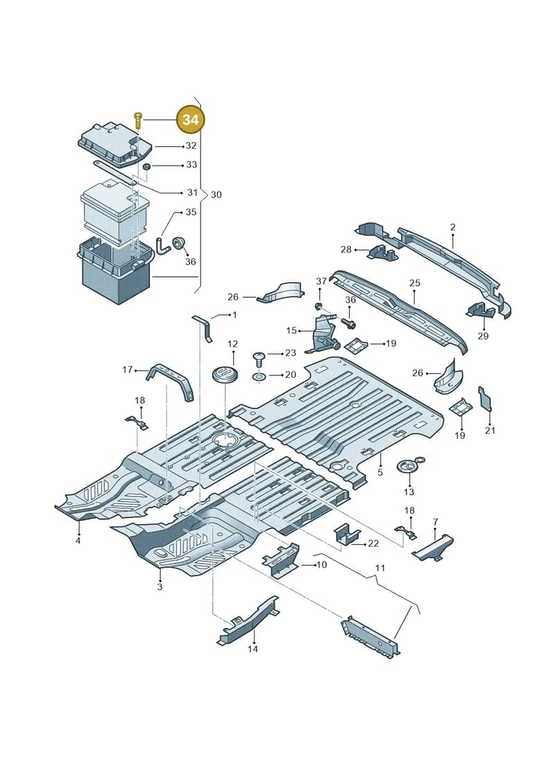 N01033912 — Volkswagen SHARAN/4MOTION (2005-) diagram 162802000, position 34