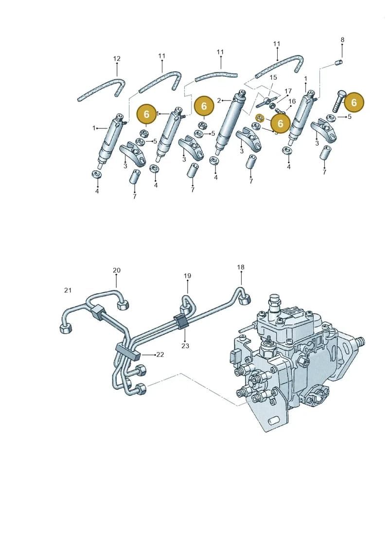 N01035018 — Volkswagen Polo (2008-2009) diagram 114130700, position 6