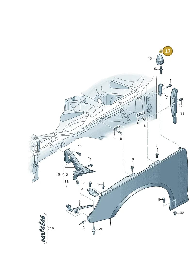N0111218 — Audi A4 (2015-2025) diagram 849821000, position 17