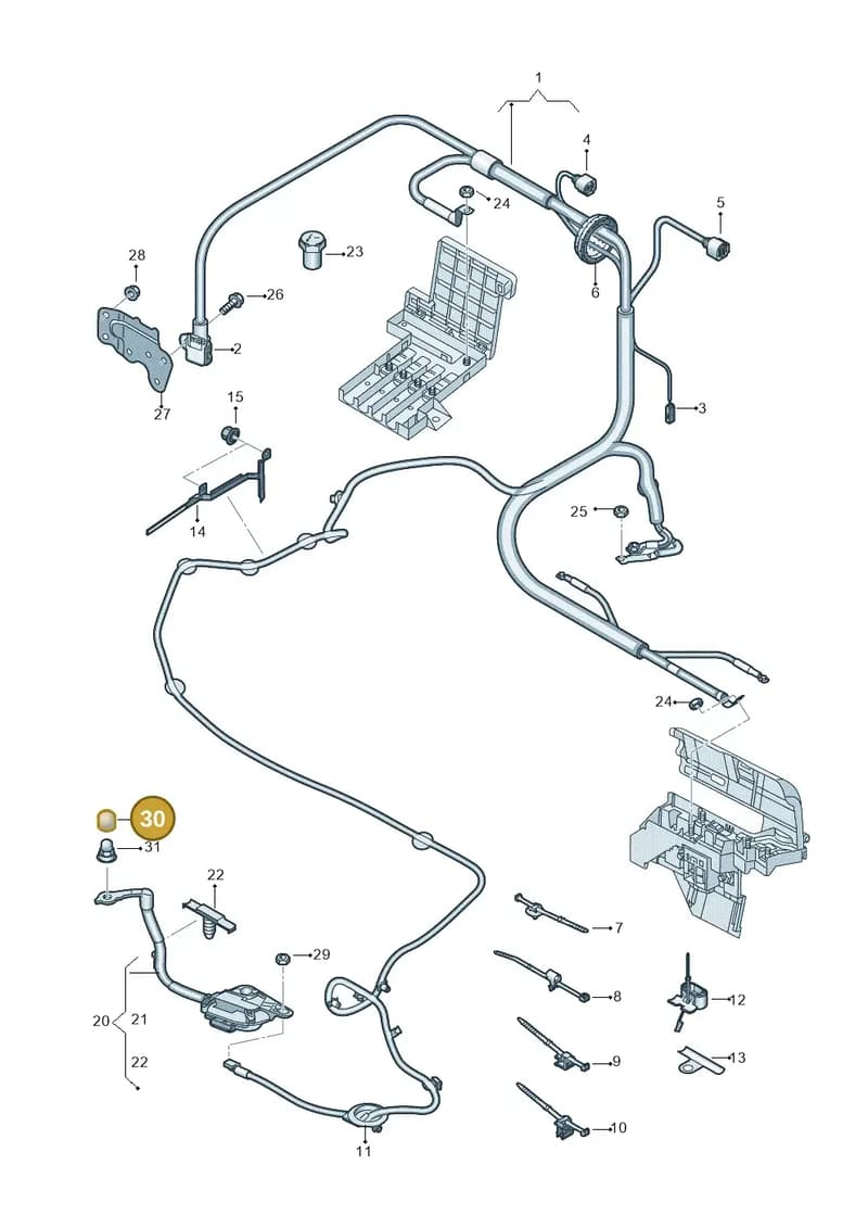 N0111228 — Volkswagen Touareg (2017-2025) diagram 859972040, position 30