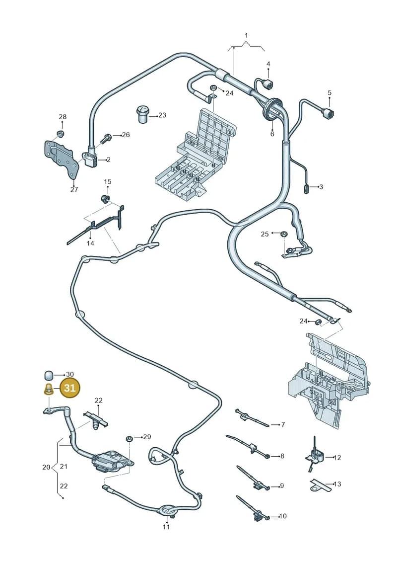 N0111228 — Audi Q8 (2018-2025) diagram 859972040, position 31