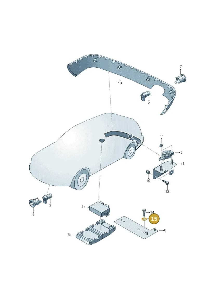 N01152321 — Volkswagen Sharan (2008-2010) diagram 219919300, position 15