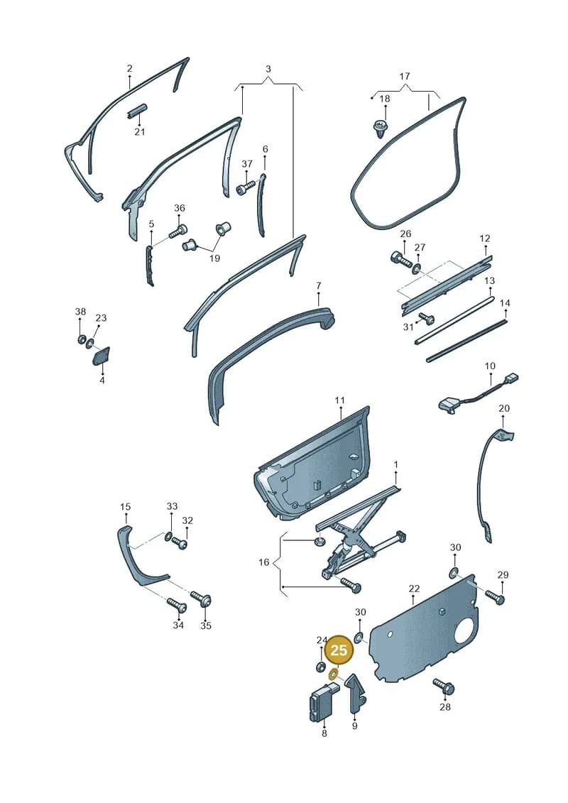 N01152321 — Audi A8/S8/qu. lang    08> (2007-) diagram 291839350, position 25