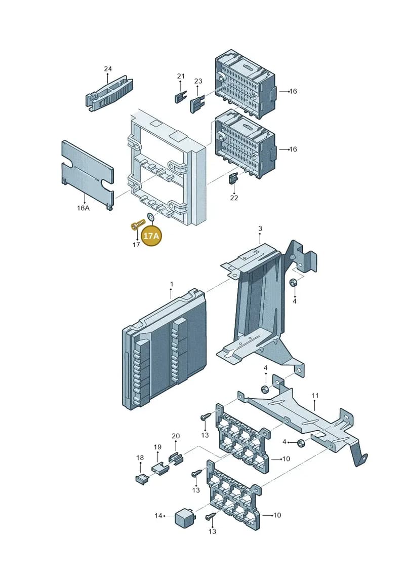 N01152321 — Volkswagen Transp. caravelle (2008-2009) diagram 410937000, position 17A