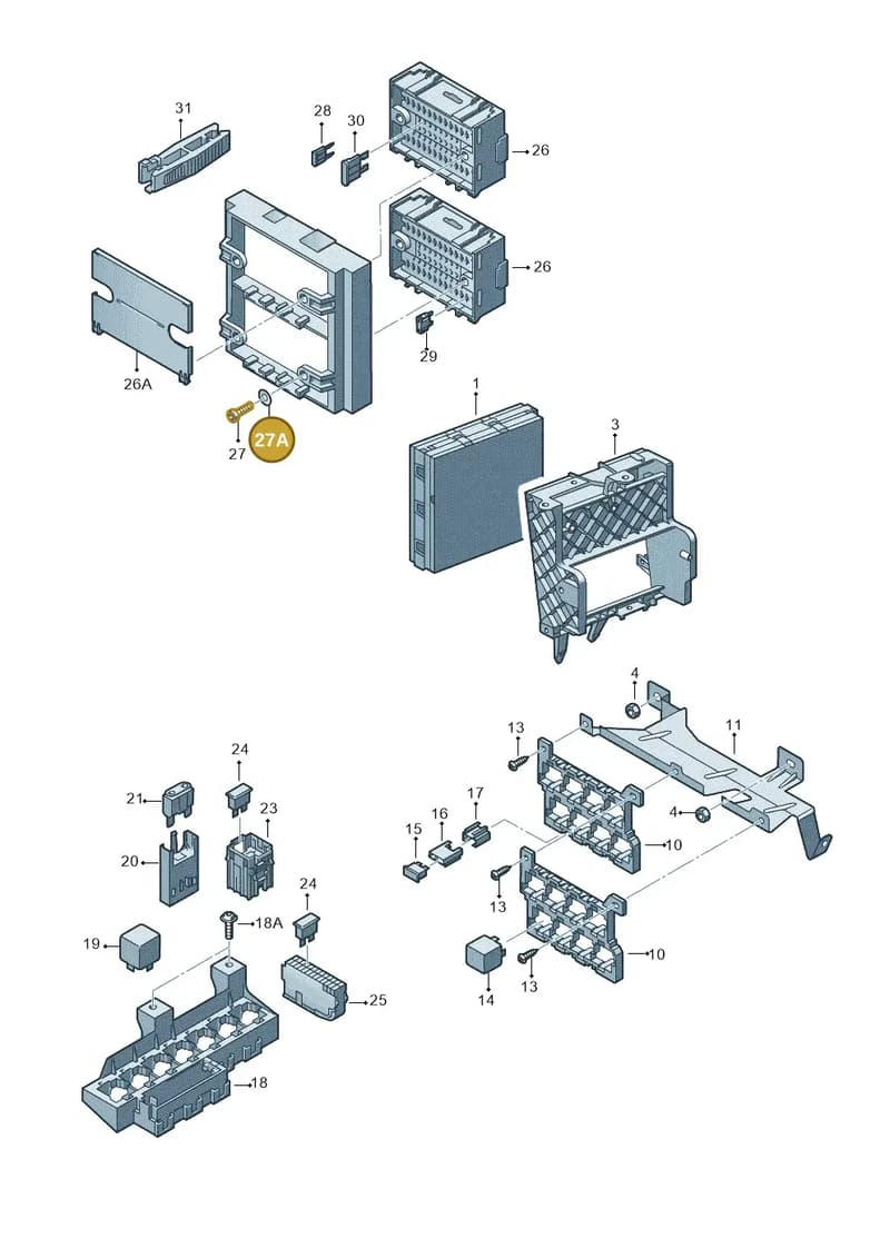N01152321 — Volkswagen Transp. dropside (2011-2015) diagram 679937000, position 27A