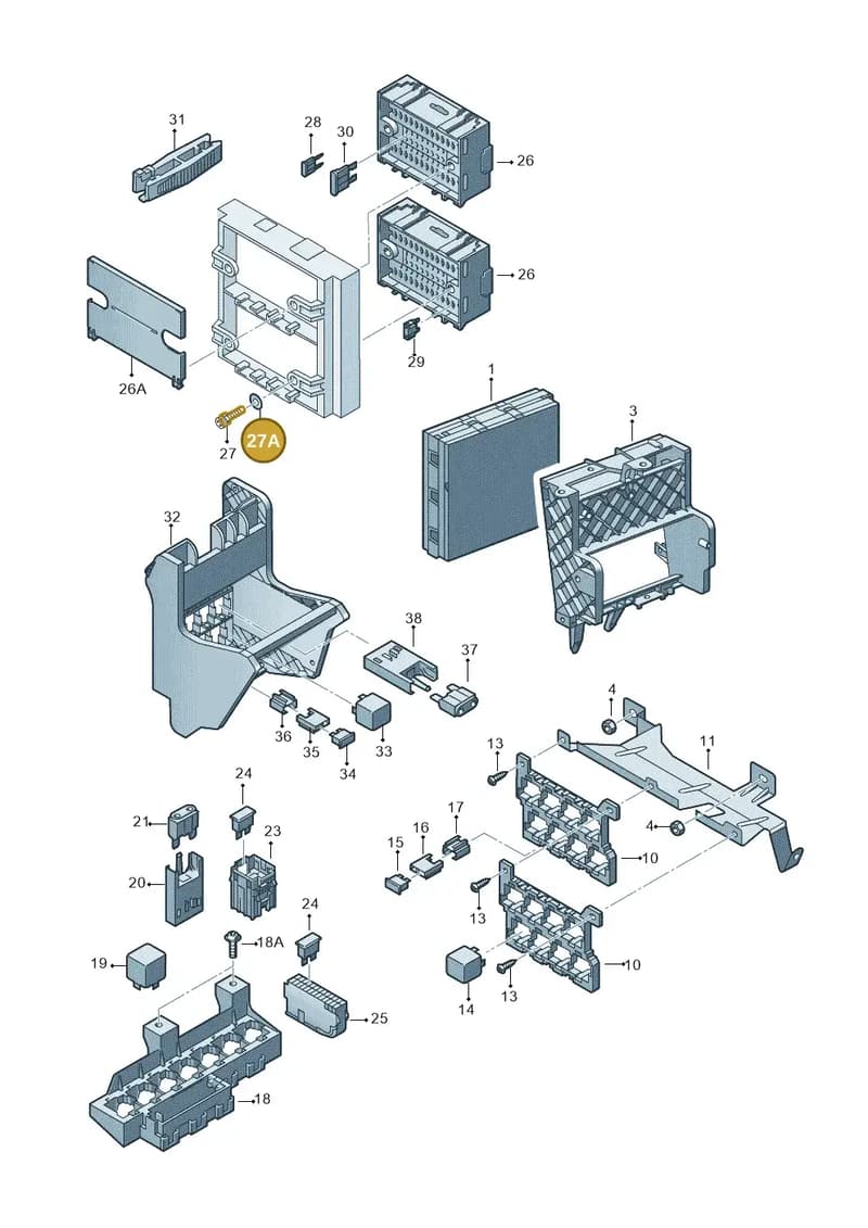 N01152321 — Volkswagen Transp. caravelle (2011-2015) diagram 731937000, position 27A