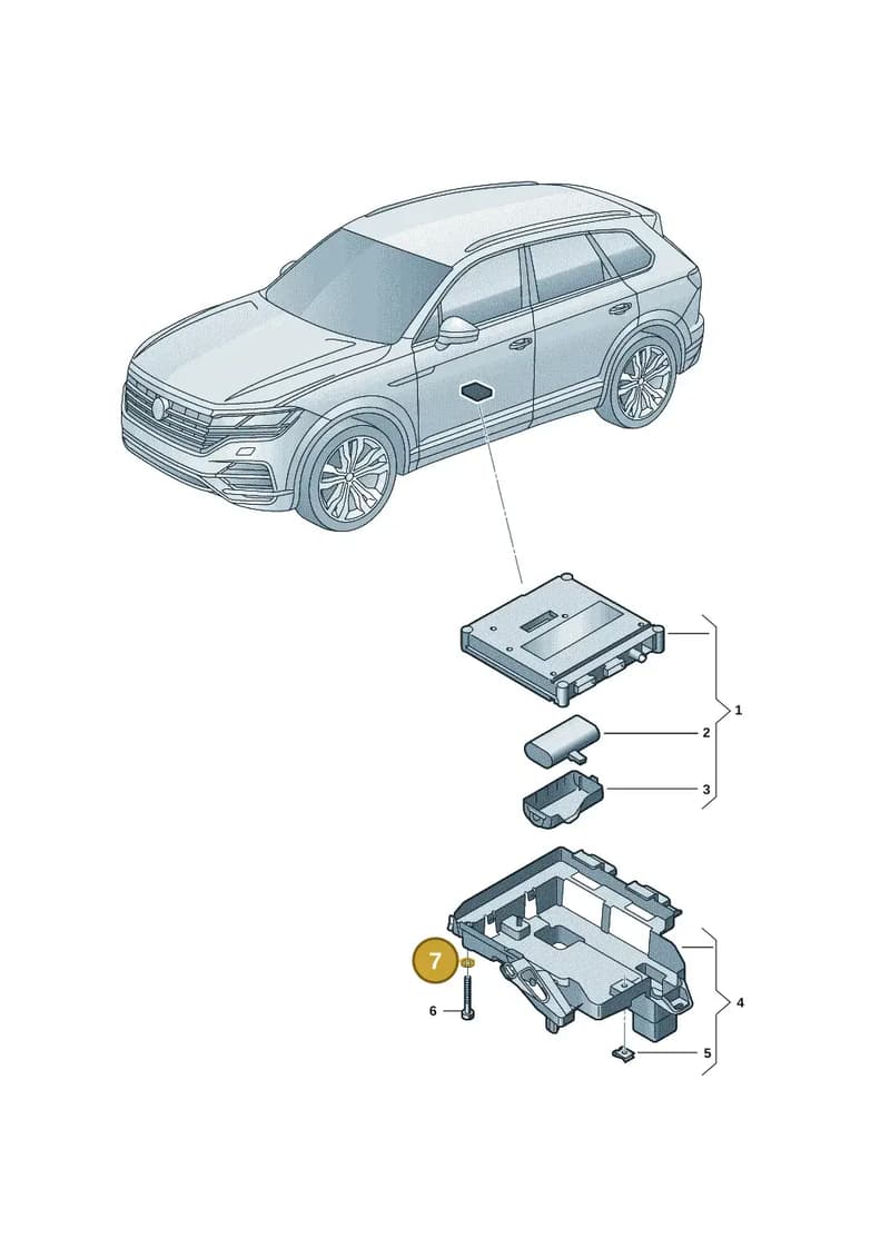 N01152321 — Volkswagen Touareg (2017-2025) diagram 439035064, position 7