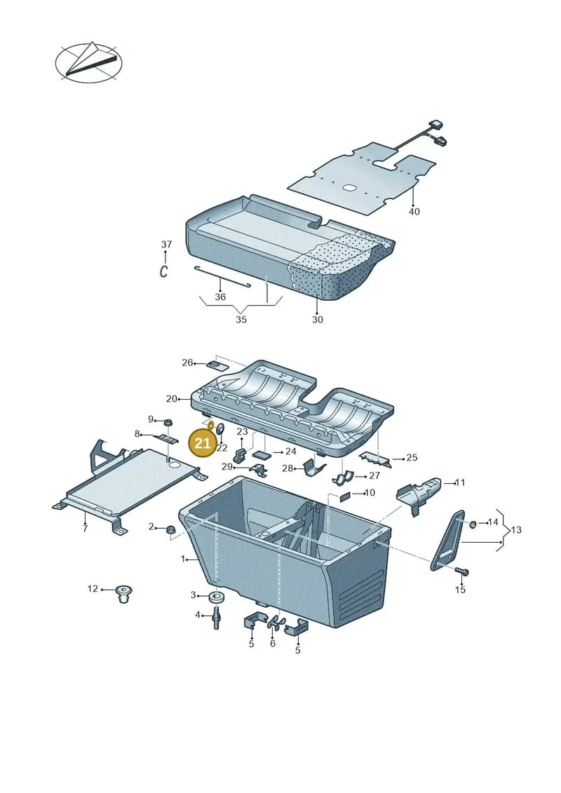 N01152424 — Volkswagen Caravelle (2019-2024) diagram 861881100, position 21
