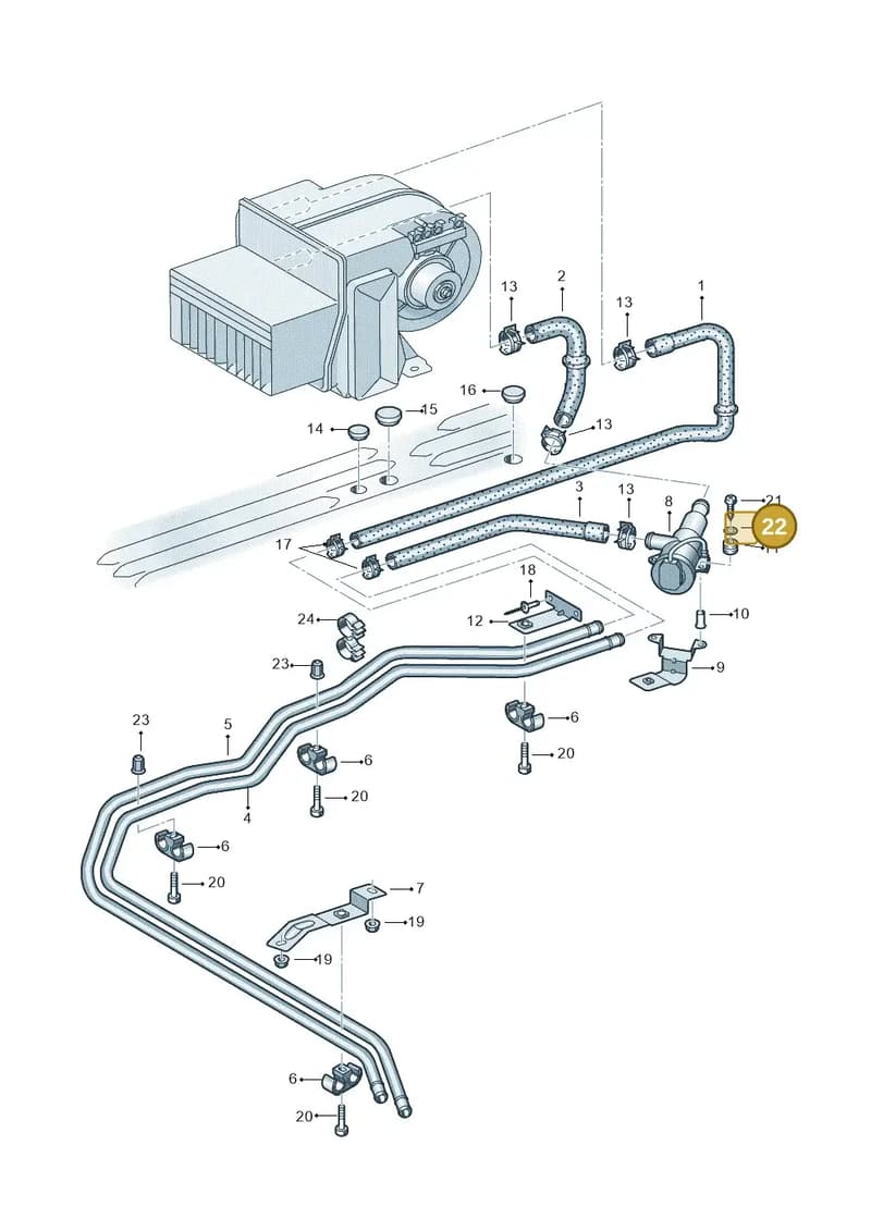 N01166420 — Volkswagen Transporter Single Cab (2015-2019) diagram 411819750, position 22