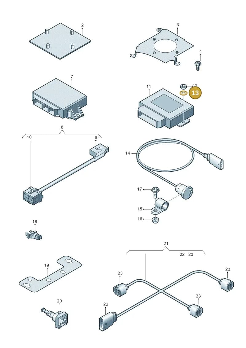 N01166420 — Audi A8L qu. 3.0 TDI (2009-2014) diagram 696907690, position 13