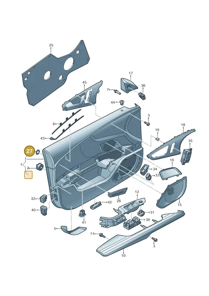 N0120534 — Audi A7 Sportback (2014-2018) diagram 711867000, position 27