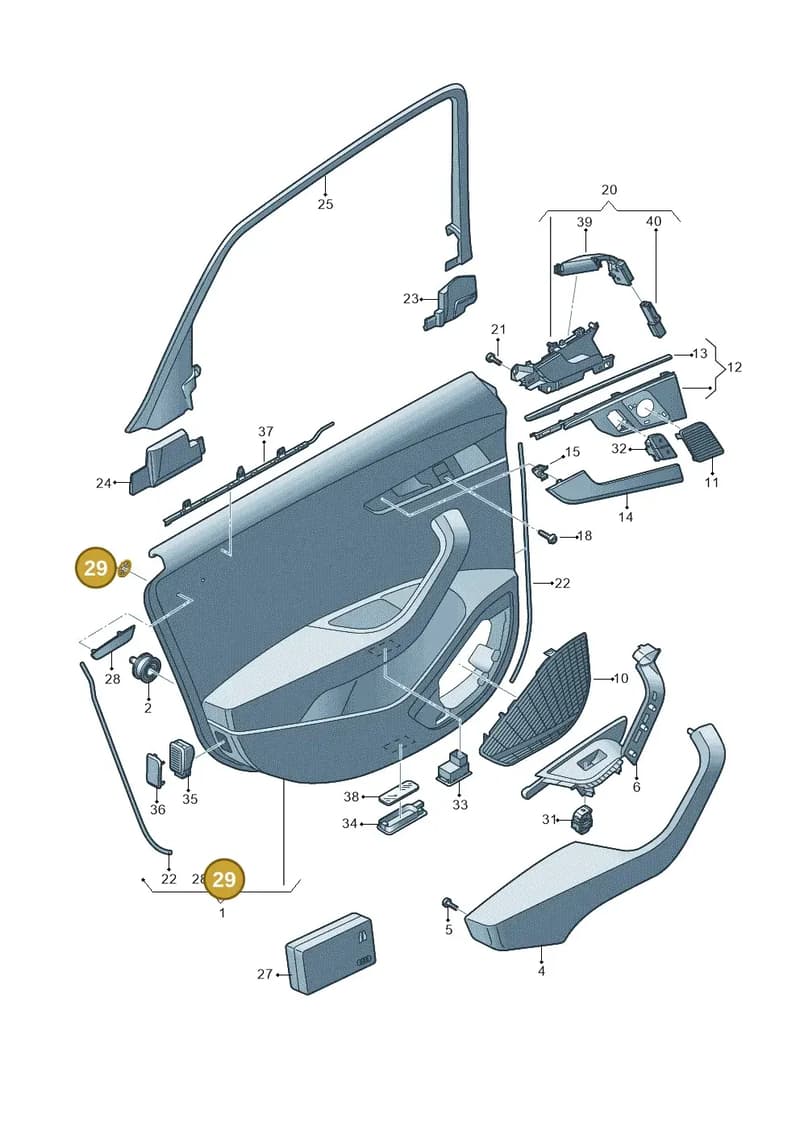 N0120534 — Audi A4 (2015-2025) diagram 849867400, position 29
