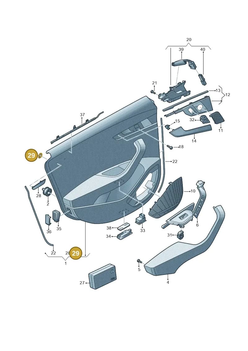 N0120534 — Audi A5 Sportback (2016-2025) diagram 897867400, position 29