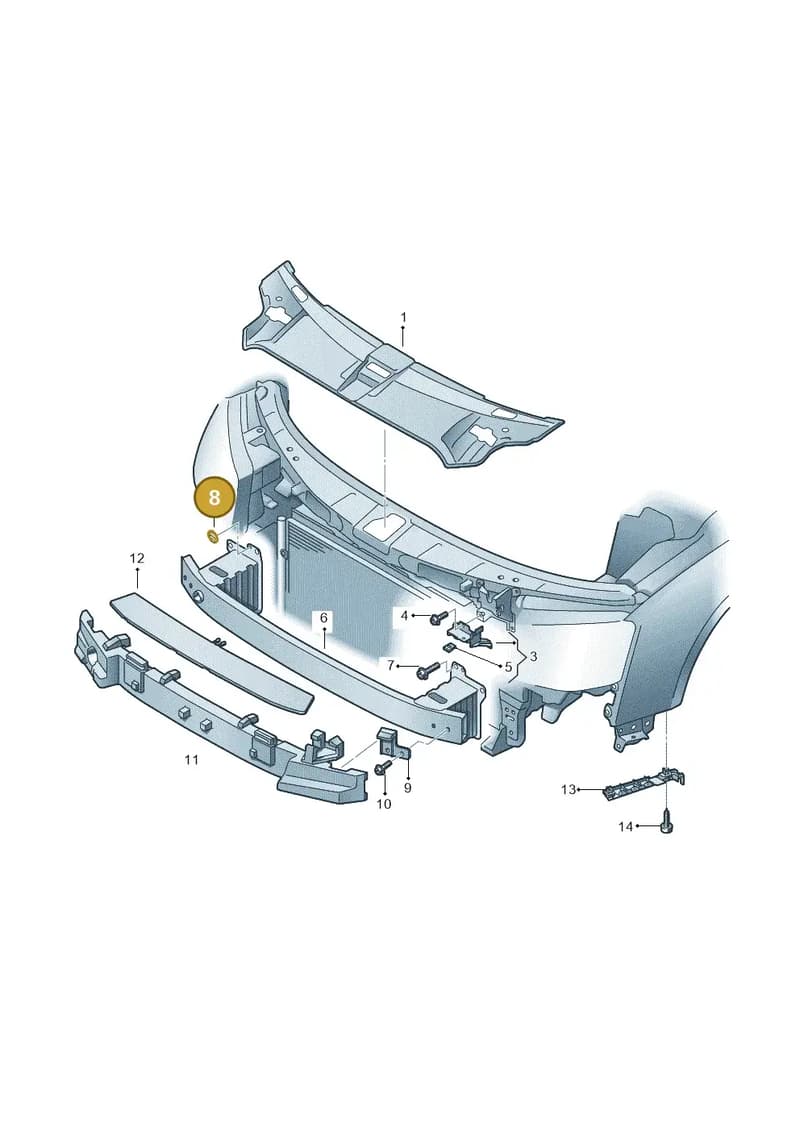 N0120578 — Audi A8L qu. 3.0 TDI (2009-2014) diagram 696807000, position 8