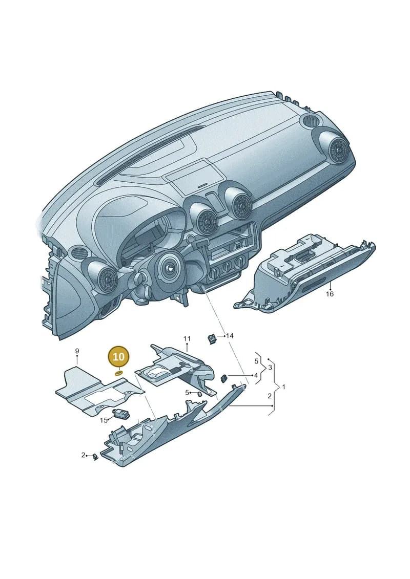 N0120578 — Audi A1 Sportback (2014-2018) diagram 708863100, position 10