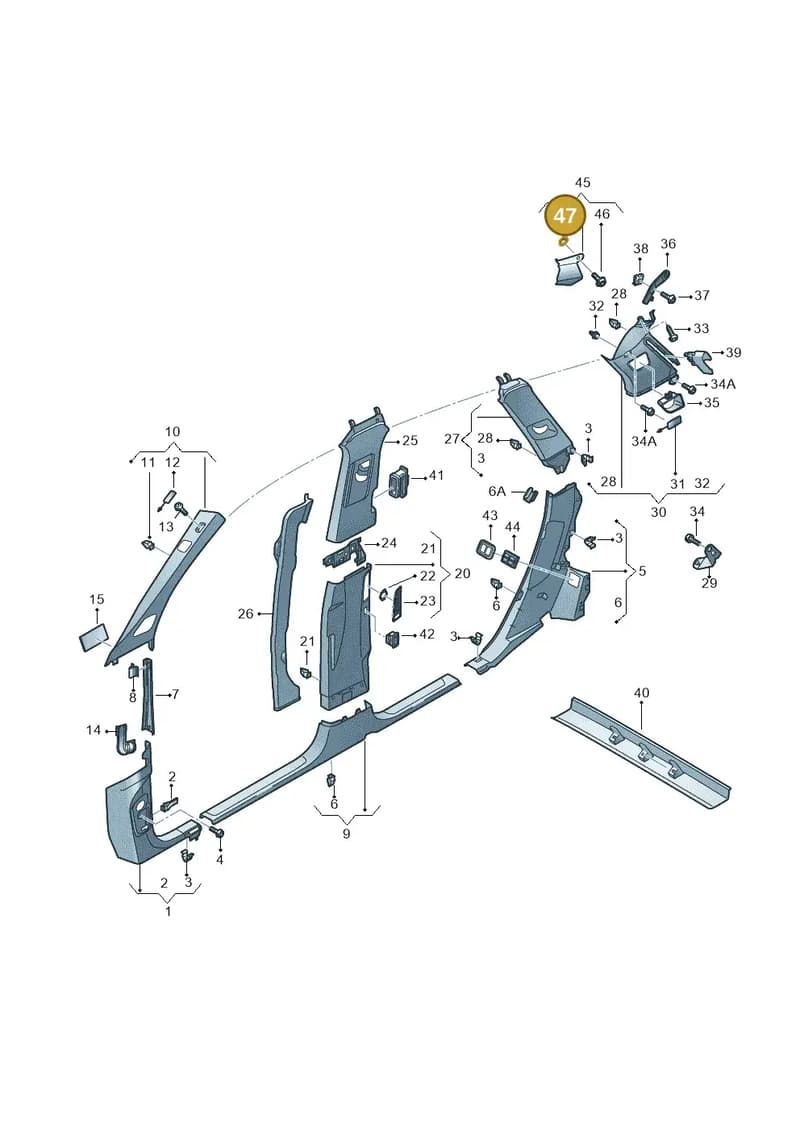 N0120578 — Audi Q7 (2015-2025) diagram 859867660, position 47