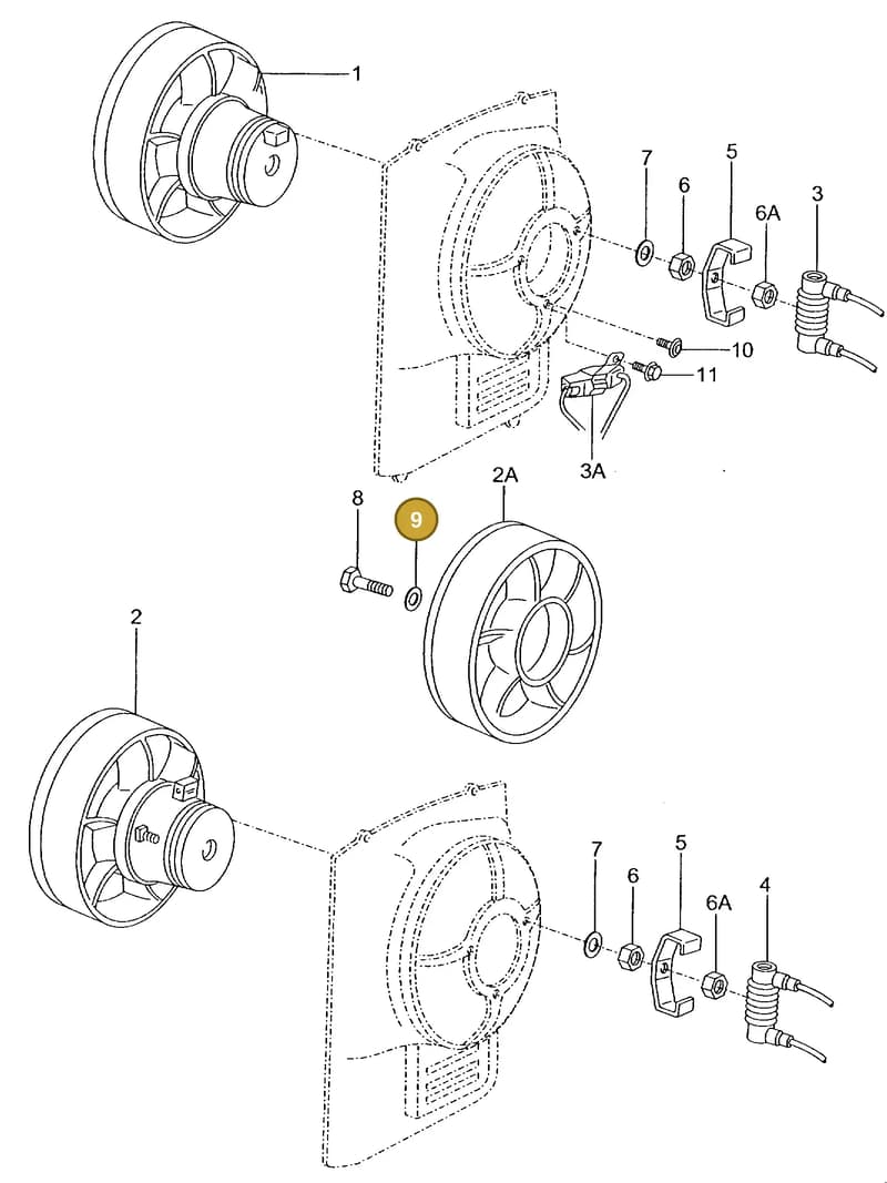N0120971 — Volkswagen NOVA PARATI (1995-2002) diagram 303959500, position 9
