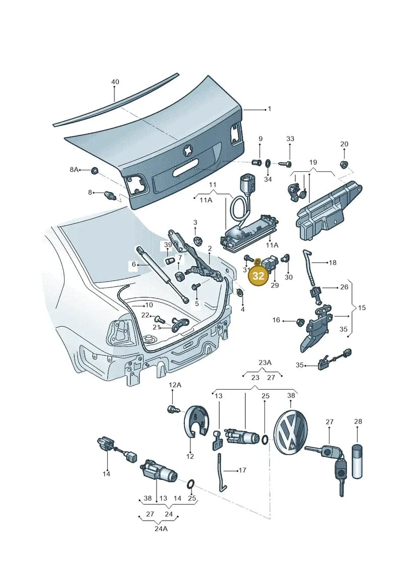 N0120971 — Volkswagen Polo sedan (2011-2014) diagram 352827200, position 32
