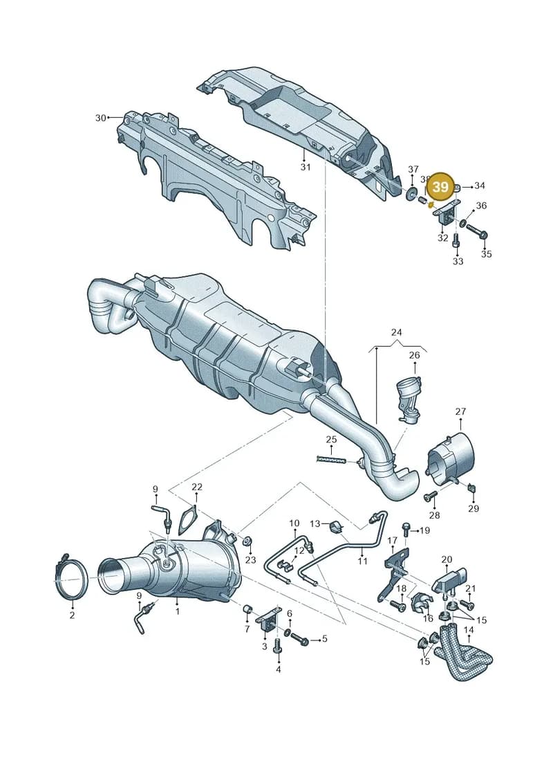 N0124501 — Audi R8 Spyder (2015-2024) diagram 872253088, position 39