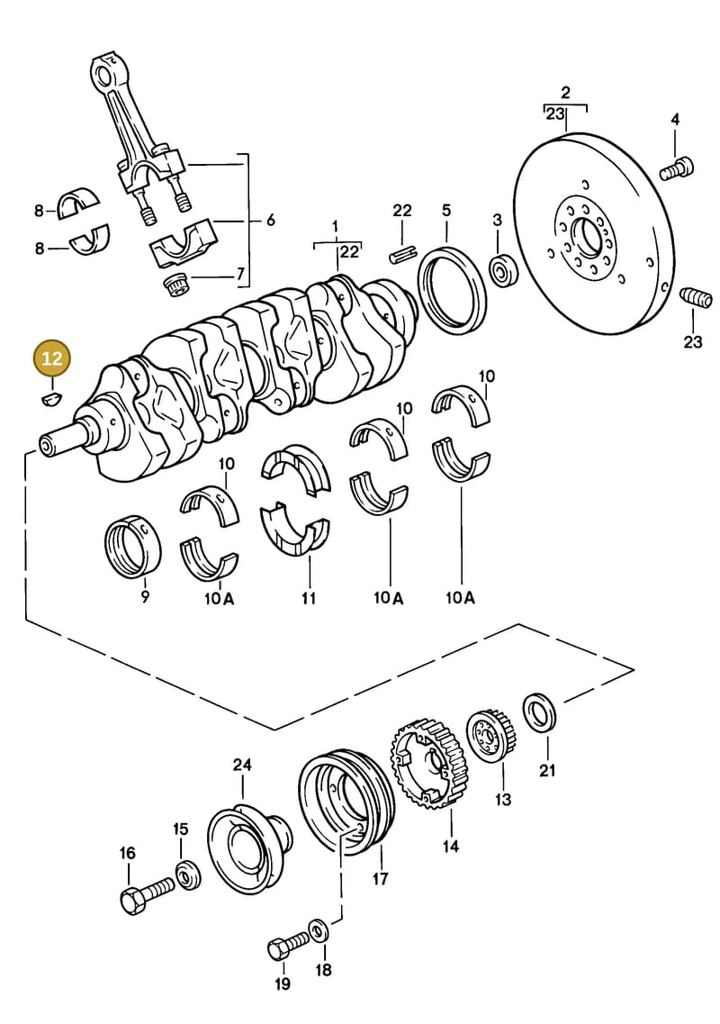 N0127131 — Porsche 944 Coupe (1981-1985) diagram p05102000, position 12